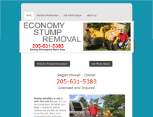 Tablet Screenshot of economystumpremoval.com